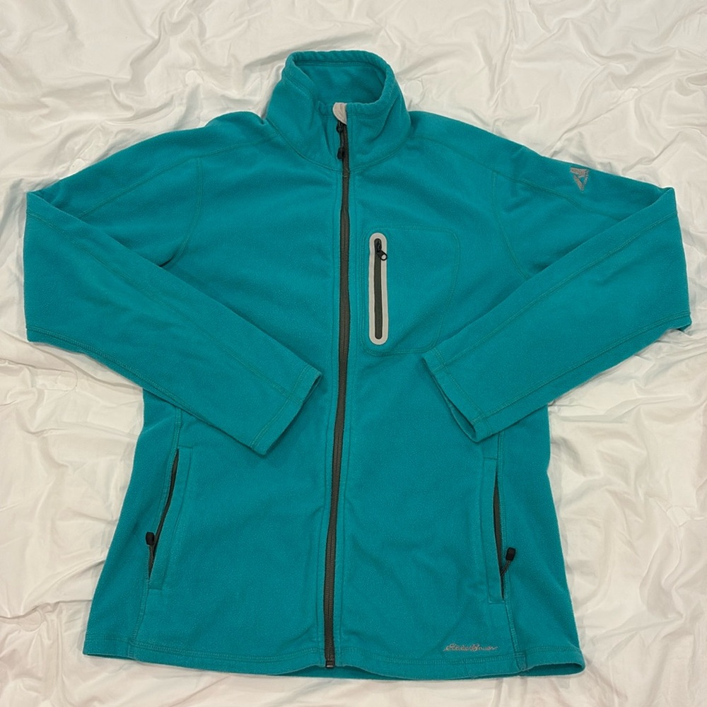 Eddie Bauer Women’s Fleece Jacket - Size Medium, Teal/Green